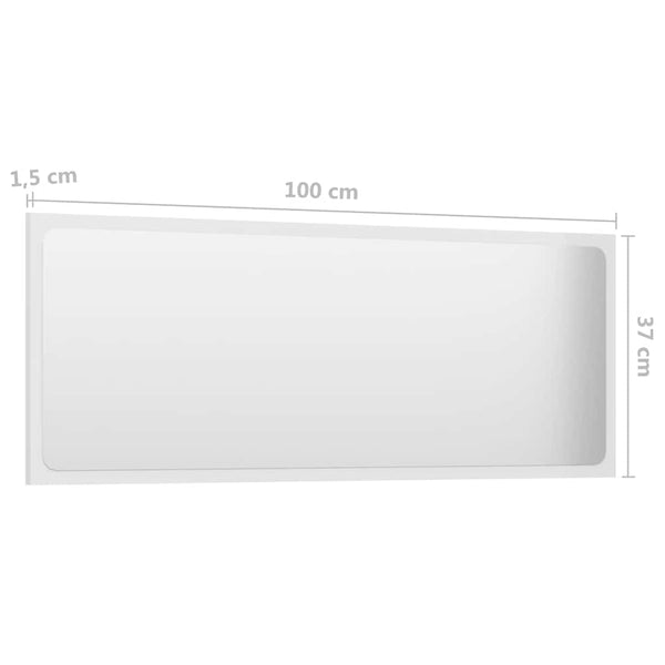 Badmöbel-Set, Hochglanz Weiß