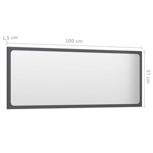 Badmöbel Set, Hochglanz Grau, 2-teilig