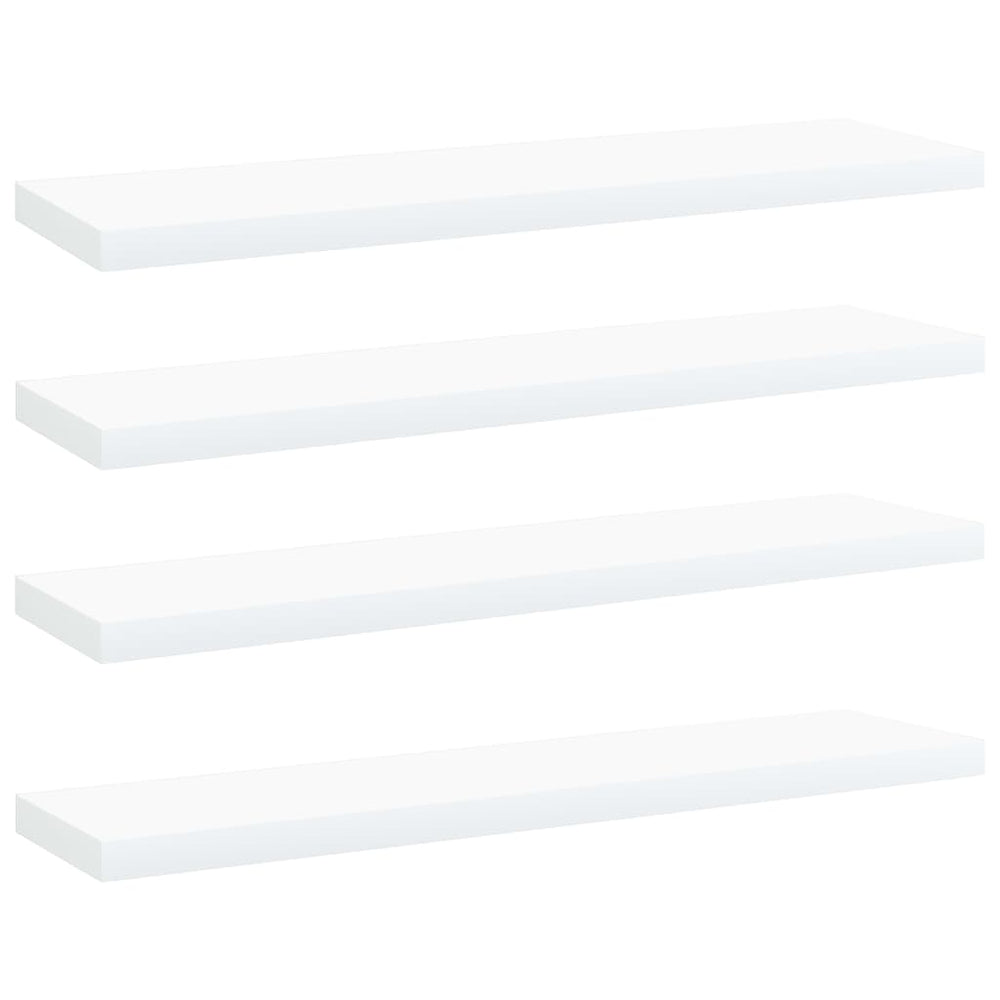 Bücherregal Bretter Weiß 40x10 cm, 4er Set