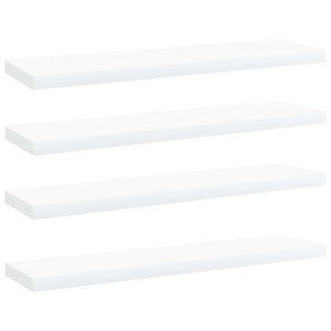 Bücherregal Bretter Weiß 40x10 cm, 4er Set