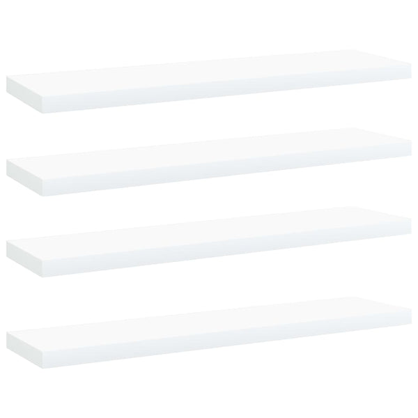 Bücherregal Bretter Weiß 40x10 cm, 4er Set