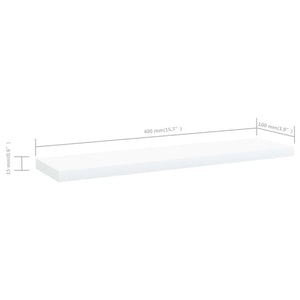 Bücherregal Bretter Weiß 40x10 cm, 4er Set