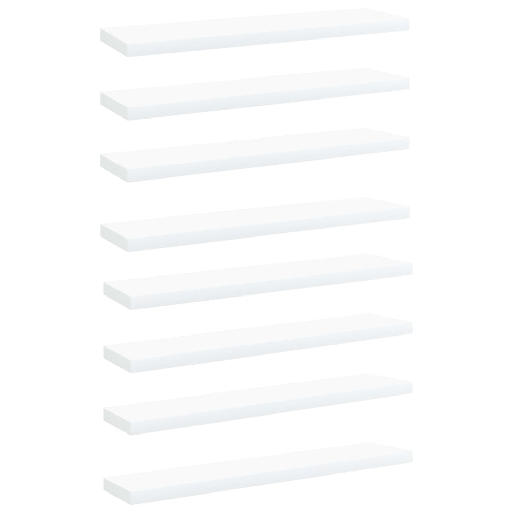 Bücherregal Bretter Weiß 40x10 cm, 8er Set