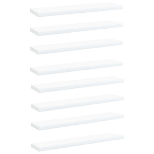 Bücherregal Bretter Weiß 40x10 cm, 8er Set