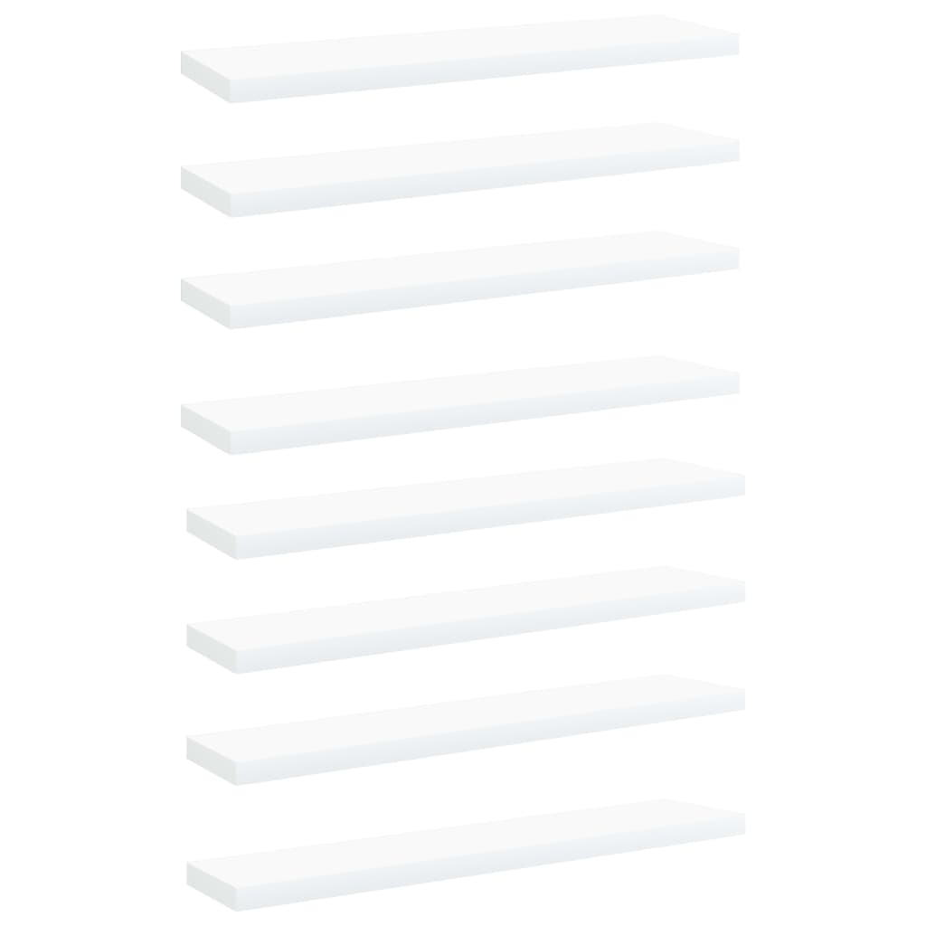 Bücherregal Bretter Weiß 40x10 cm, 8er Set