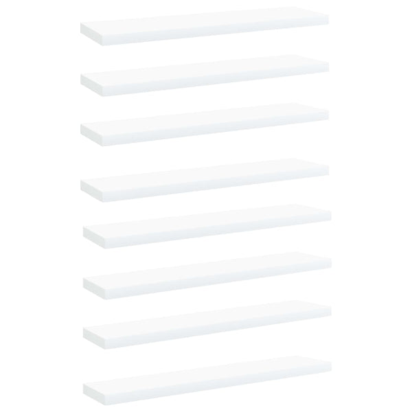 Bücherregal Bretter Weiß 40x10 cm, 8er Set