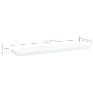 Bücherregal Bretter Weiß 40x10 cm, 8er Set