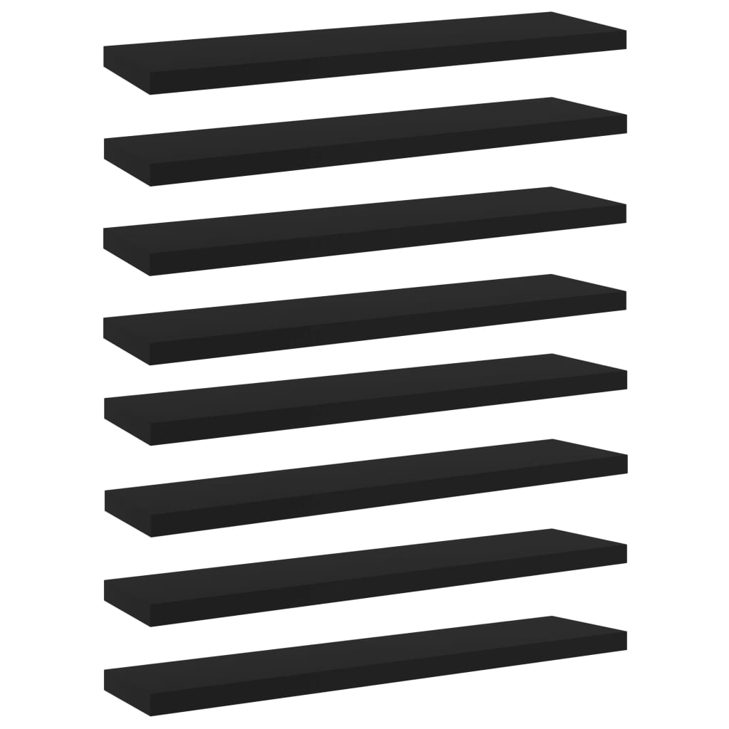 Regalbretter Schwarz 40x10 cm, 8er Set