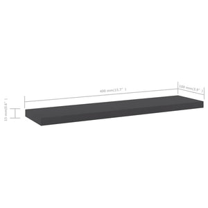 Bücherregal Bretter Grau 40x10 cm, 8er-Set