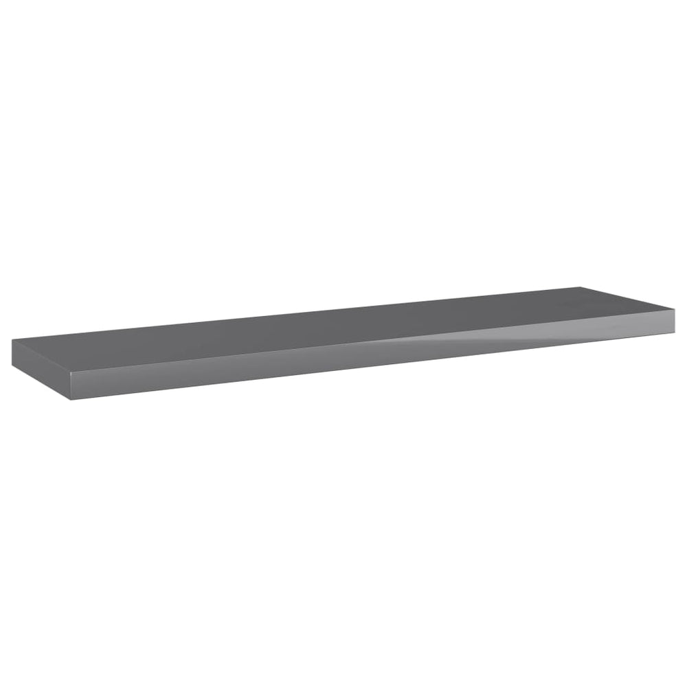 Bücherregal Bretter Hochglanz Grau 40x10 cm, 4er Set