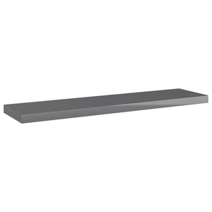 Bücherregal Bretter Hochglanz Grau 40x10 cm, 4er Set