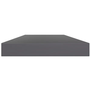 Bücherregal Bretter Hochglanz Grau 40x10 cm, 4er Set