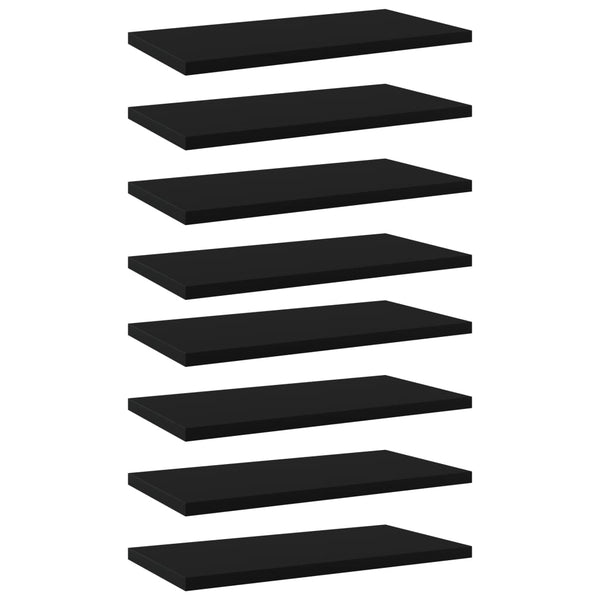 Bücherregal Bretter Schwarz 40x20 cm, 8er Set