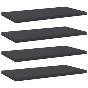 Bücherregal Bretter Grau 40x20 cm, 4er Set