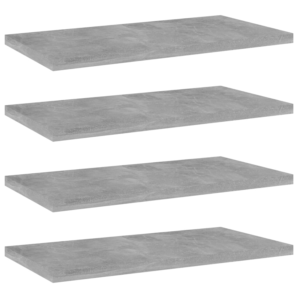Bücherregal Bretter Betongrau, 4er-Set