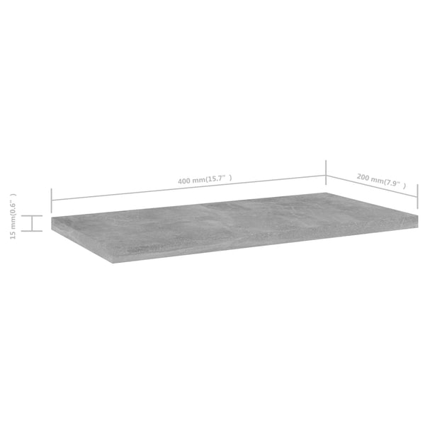Bücherregal Bretter Betongrau, 4er-Set