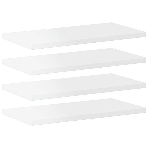 Regalbretter Hochglanz Weiß 40x20 cm, 4er Set