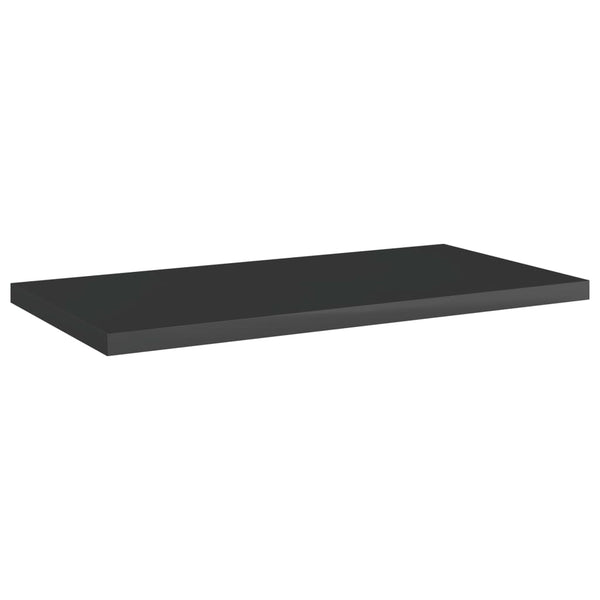 Bücherregal Bretter Hochglanz Schwarz 40x20 cm, 4er Set