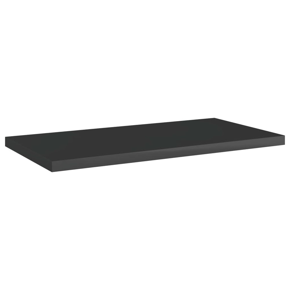 Bücherregal Bretter Schwarz Hochglanz 40x20 cm, 8er Set