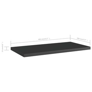 Bücherregal Bretter Schwarz Hochglanz 40x20 cm, 8er Set