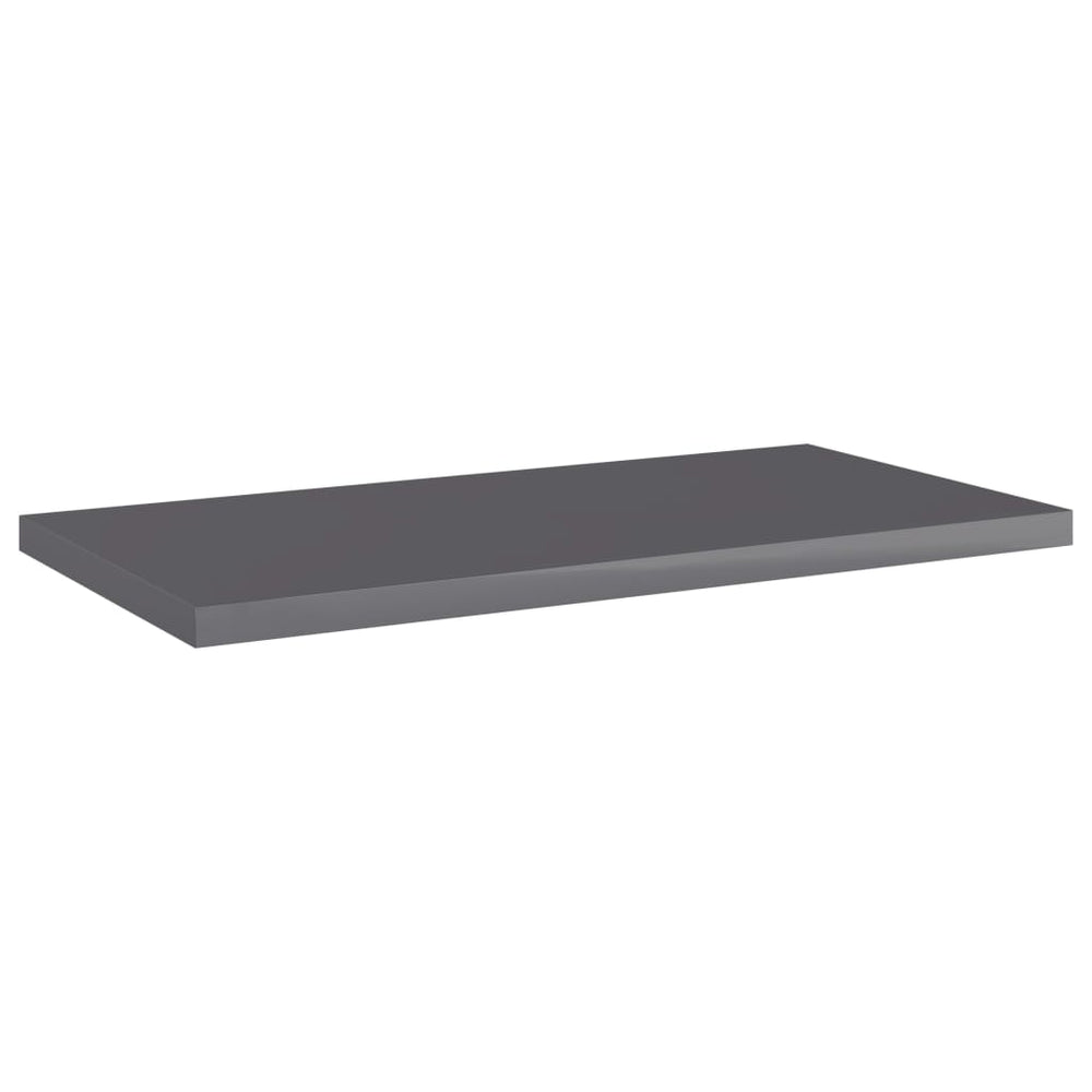 Regalbretter Hochglanz Grau 40x20 cm, 4er Set