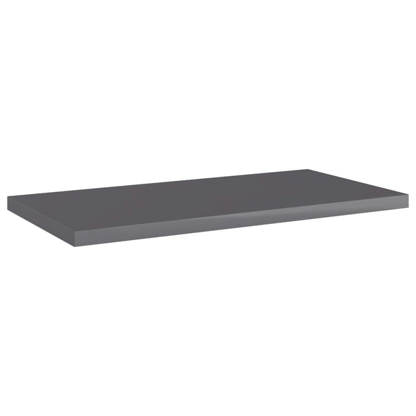 Regalbretter Hochglanz Grau 40x20 cm, 4er Set