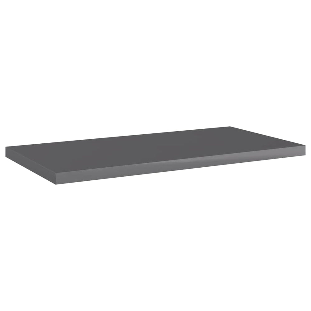 Regalbretter Hochglanz Grau 40x20 cm, 8er Set