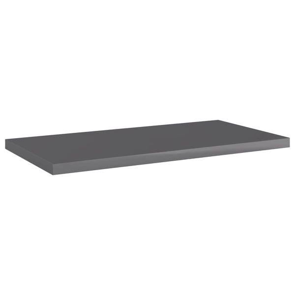 Regalbretter Hochglanz Grau 40x20 cm, 8er Set