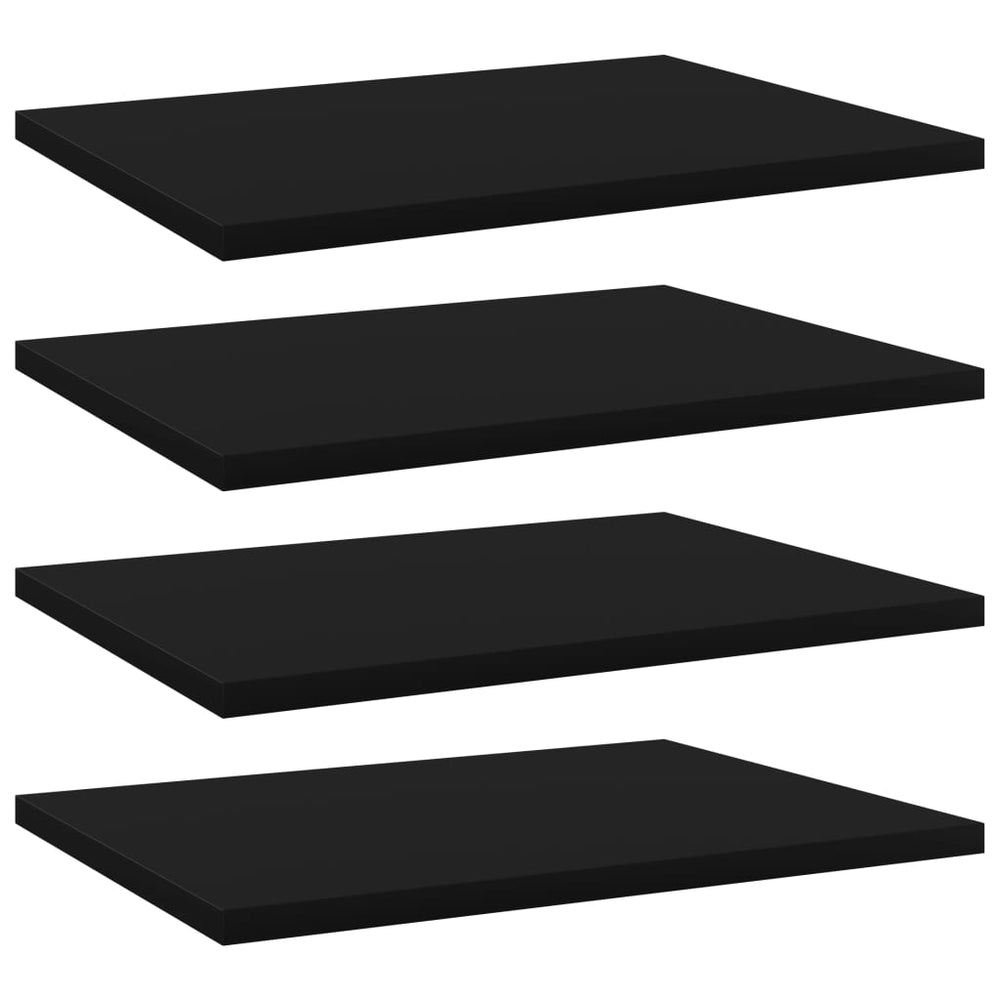 Regalbretter 4er Set Schwarz 40x30 cm