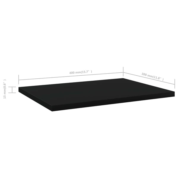 Regalbretter 4er Set Schwarz 40x30 cm