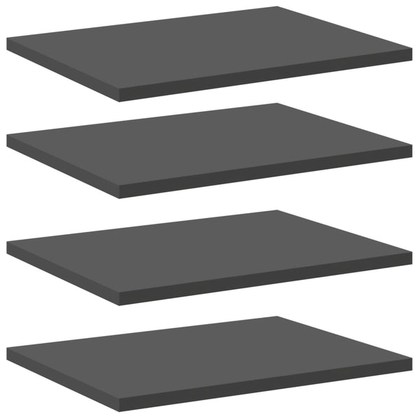 Bücherregal Bretter Grau 40x30 cm, 4er Set