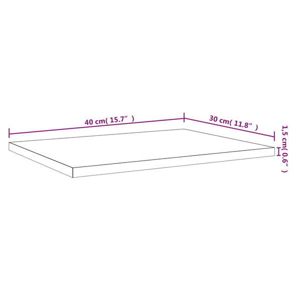 Bücherregal Bretter Grau 40x30 cm, 4er Set