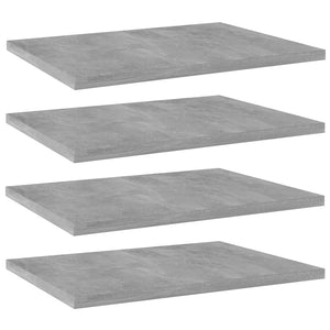 Bücherregal Bretter Betongrau 4er Set