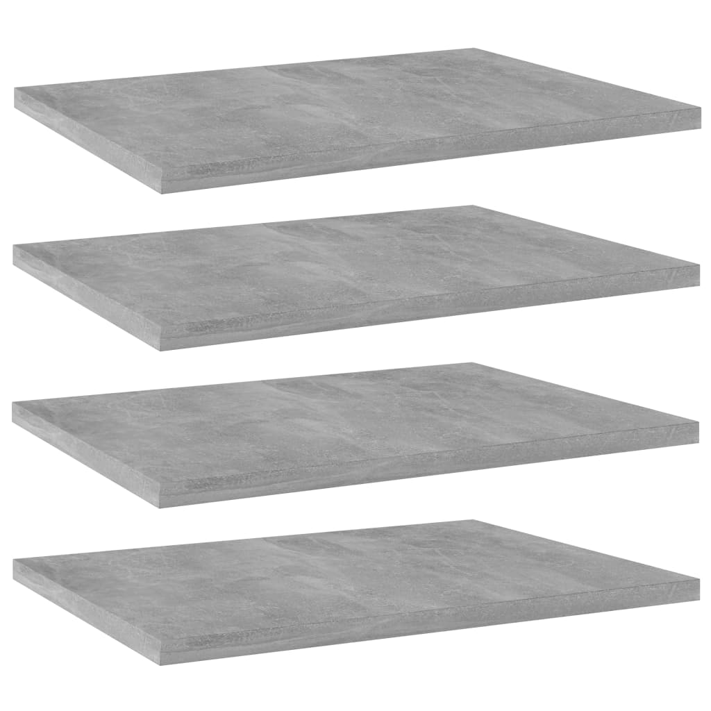 Bücherregal Bretter Betongrau 4er Set