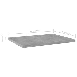 Bücherregal Bretter Betongrau 4er Set