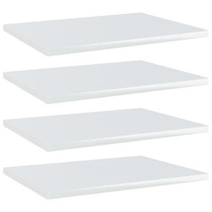Regalbretter Hochglanz Weiß 40x30 cm, 4er Set