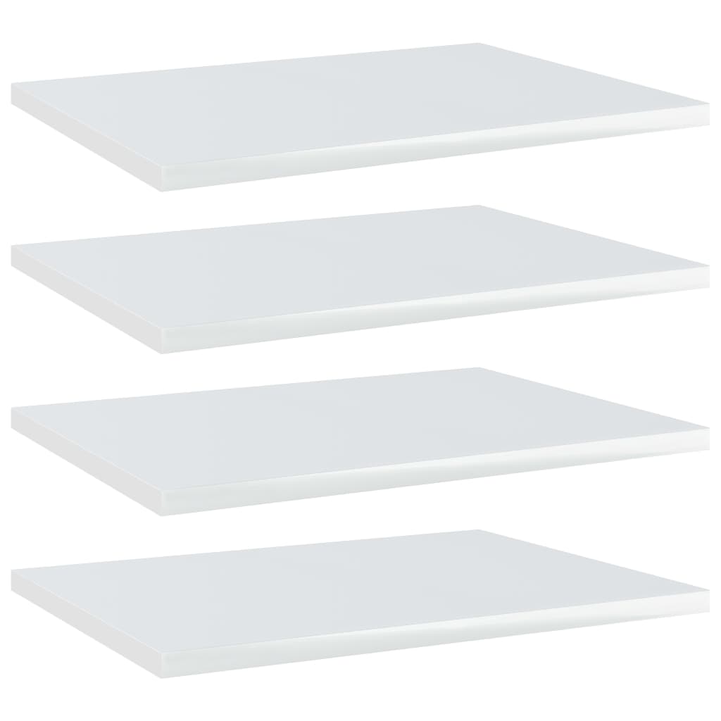 Regalbretter Hochglanz Weiß 40x30 cm, 4er Set