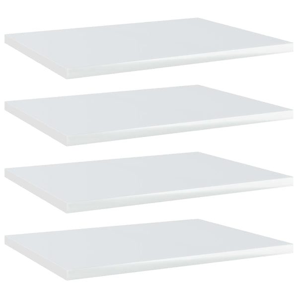 Regalbretter Hochglanz Weiß 40x30 cm, 4er Set