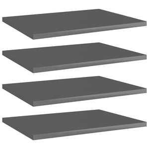 Bücherregal Bretter Hochglanz Grau 40x30