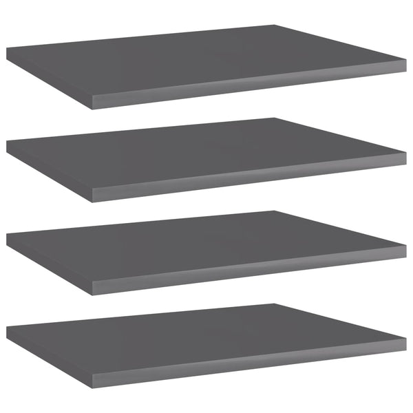 Bücherregal Bretter Hochglanz Grau 40x30
