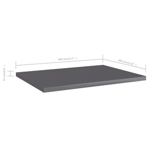 Bücherregal Bretter Hochglanz Grau 40x30