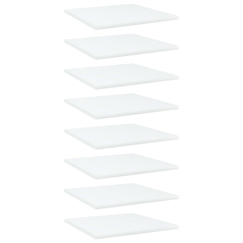 Bücherregal Bretter, 8er Set, Weiß, 40x40 cm