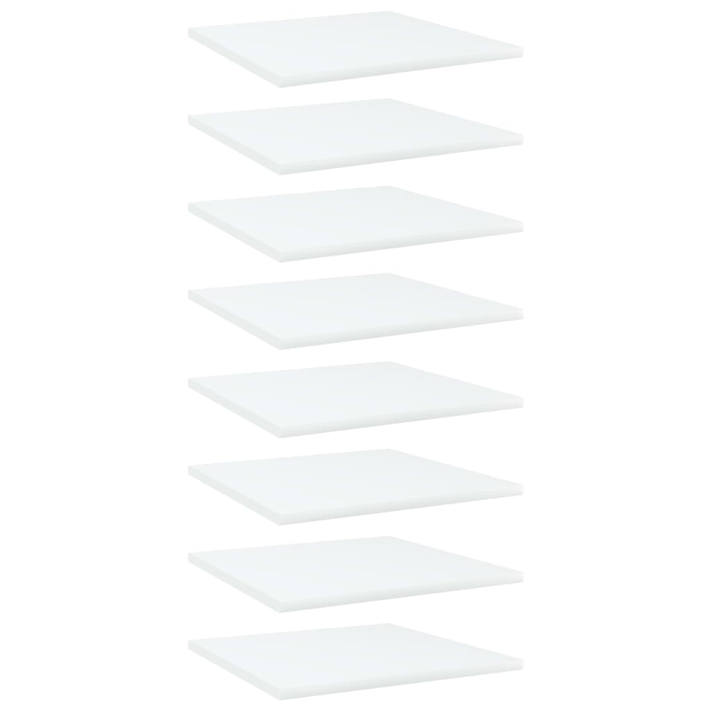 Bücherregal Bretter, 8er Set, Weiß, 40x40 cm