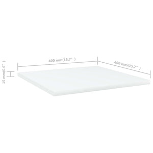 Bücherregal Bretter, 8er Set, Weiß, 40x40 cm