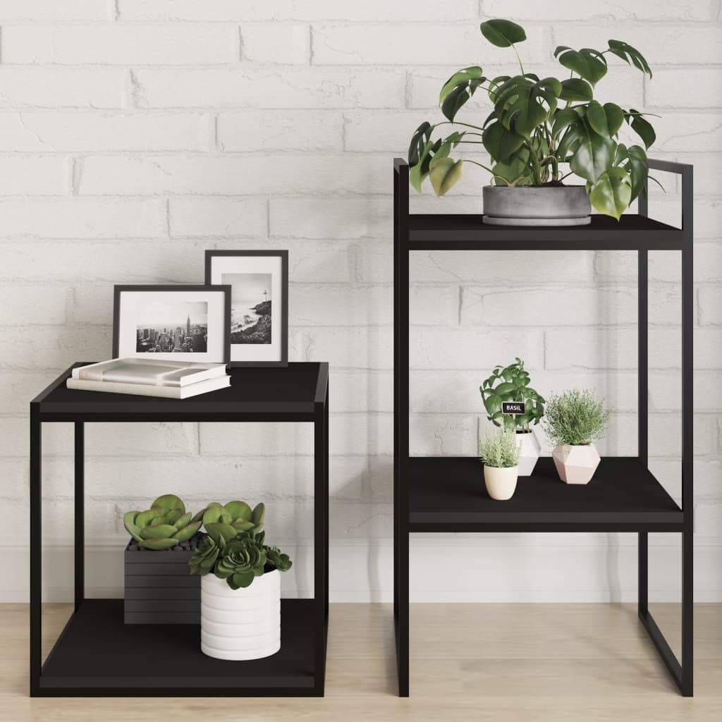 Bücherregal Bretter Schwarz 4er Set