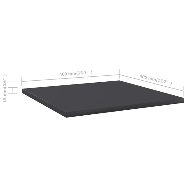 Bücherregal Bretter Grau, 8er-Set