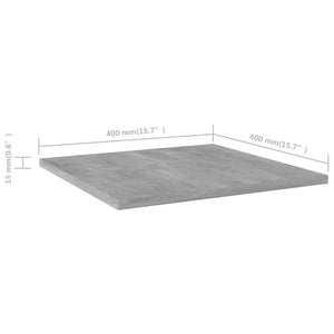 Bücherregal Bretter Betongrau 40x40cm, 4er-Set