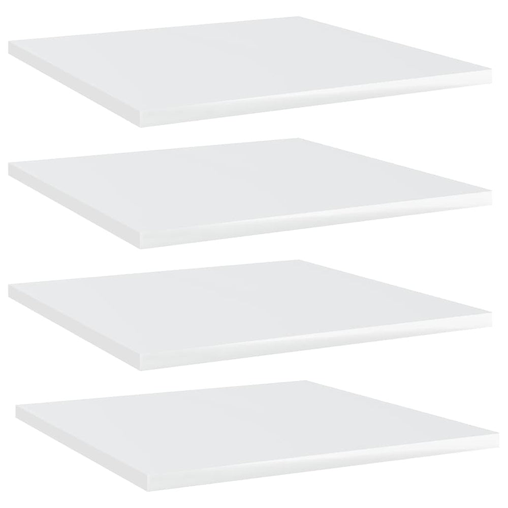 Regalbretter Hochglanz Weiß 40x40 cm, 4er-Set