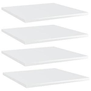 Regalbretter Hochglanz Weiß 40x40 cm, 4er-Set
