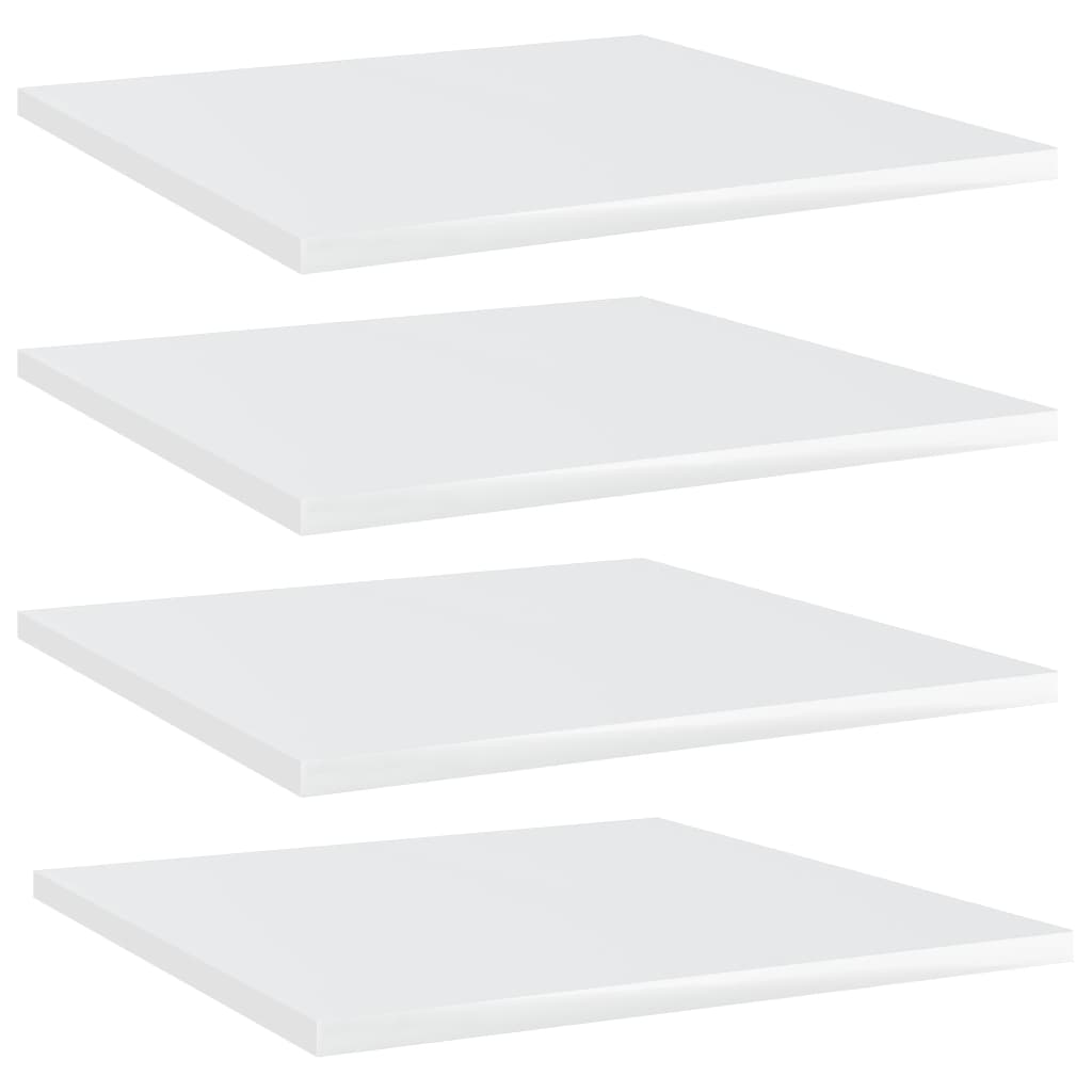 Regalbretter Hochglanz Weiß 40x40 cm, 4er-Set